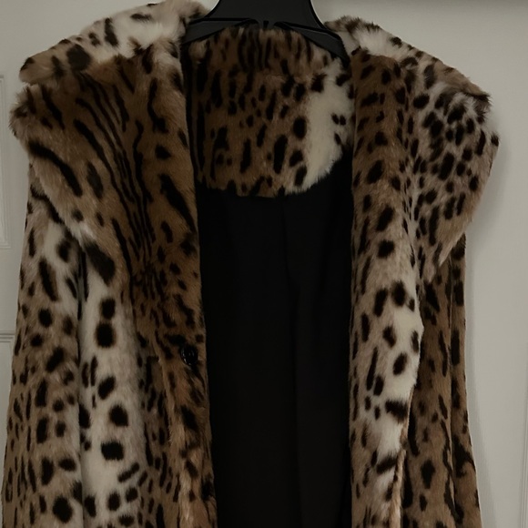 Leopard Print Faux Fur Coat - Picture 4 of 5